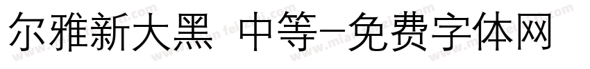 尔雅新大黑 中等字体转换